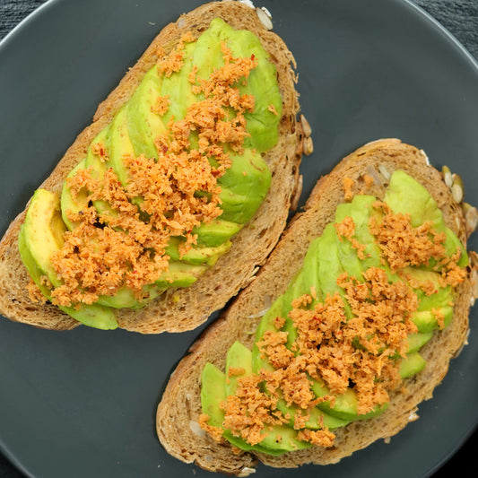 Spicy Coconut Avo Toast - Coconut Sambol