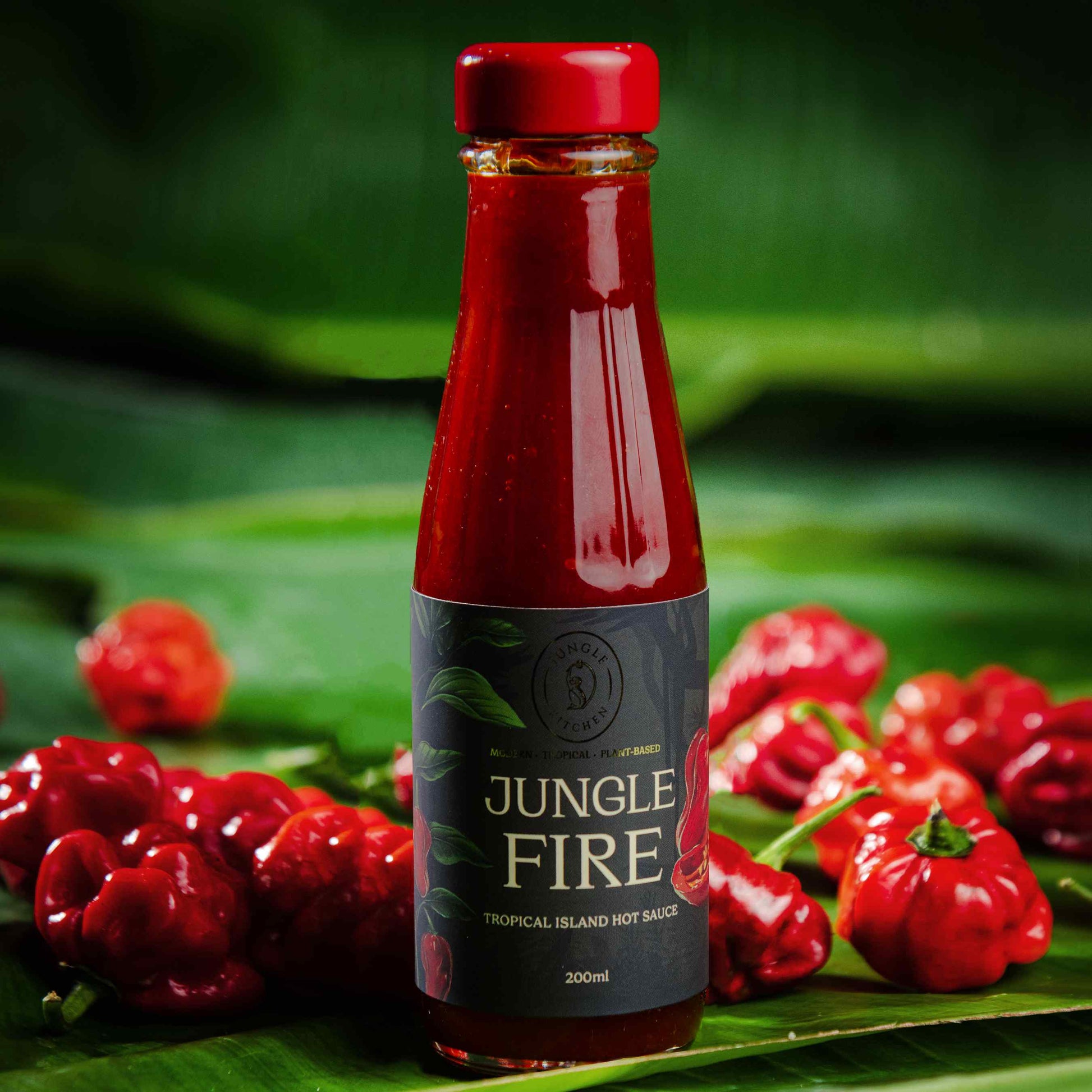 Experience an explosion of flavor with Jungle Fire Hot Sauce, made with exotic Cobra Chilli (Nai Miris). This sweet yet spicy sauce enhances everything from chips to cocktails. Elevate your dishes with the perfect balance of heat and flavor. Discover the intoxicating taste of Jungle Fire Hot Sauce today!